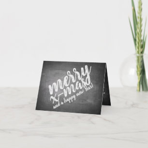 Carte Vœux de Noël sur le tableau noir