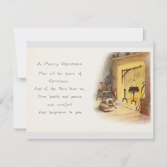 Carte Voeux de Noël vintage (Devant)