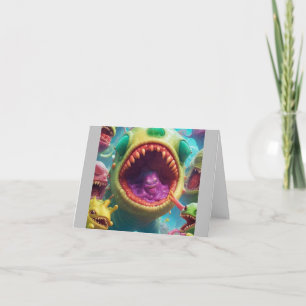 Carte Voeux du monde : Bizarre Alien Anniversaire