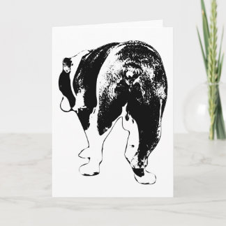 Carte Vœux joyeux d'un bouledogue audacieux