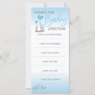 Carte Voeux modernes personnalisés pour BÉBY BOY Bleu Bl