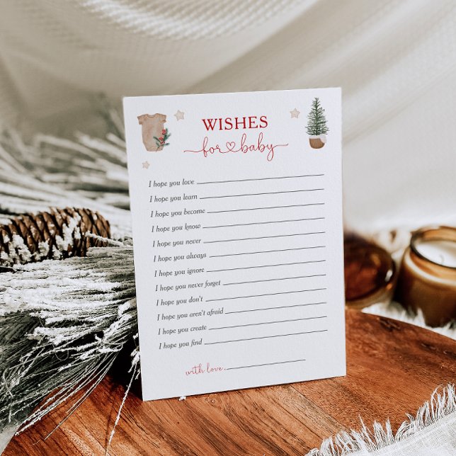 Carte Voeux pour bébé Noël Baby shower Jeu (Créateur téléchargé)