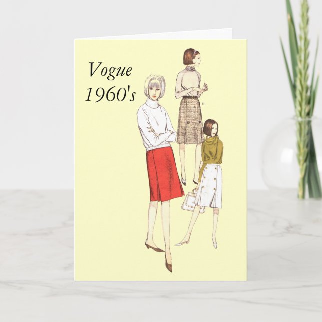 Carte Vogue 1960 Blank Salutations Card (Devant)