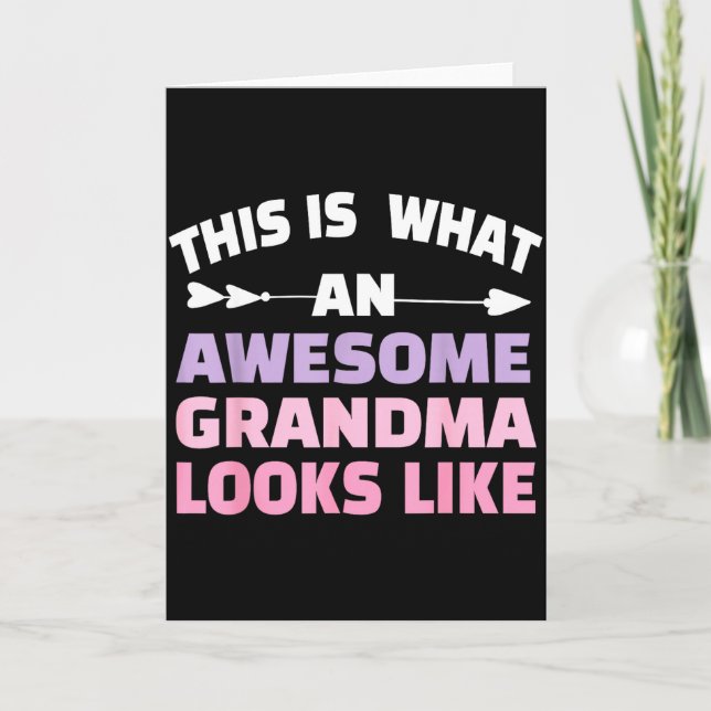 Carte Voici à quoi ressemble une super grand-mère Grandm (Devant)
