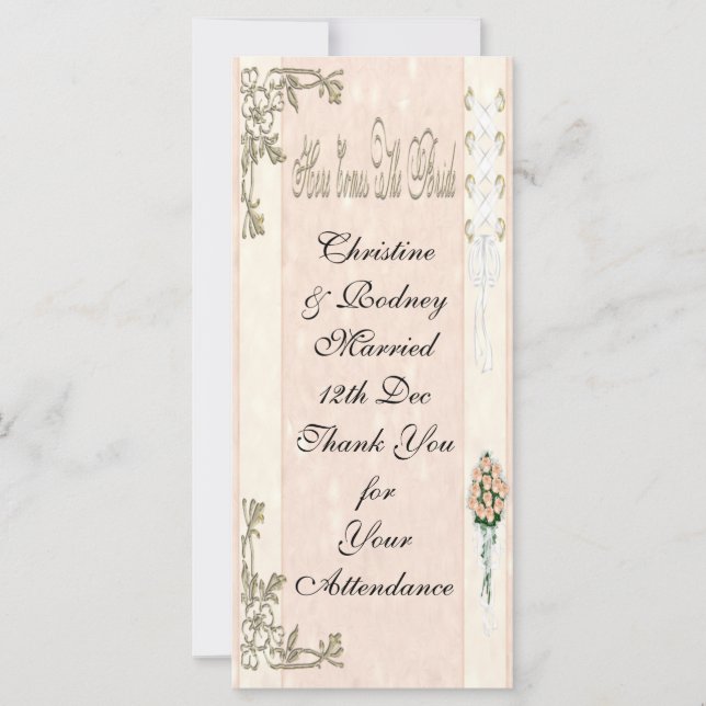 Carte Voici la mariée (Devant)