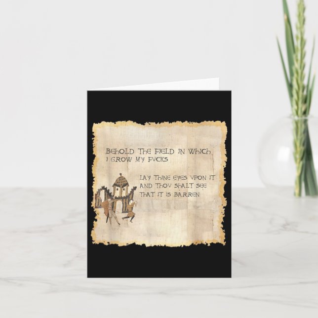 Carte Voici Le Champ Dans Lequel Je Cultive Mes Fvcks, D (Devant)