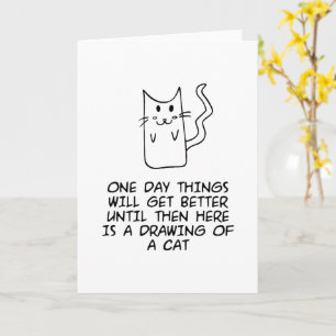 Carte Voici le dessin d'un chat
