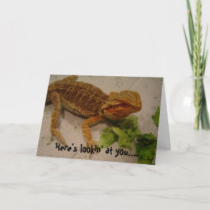 Carte Voici Lookin' at You, Bearded Dragon Birthday