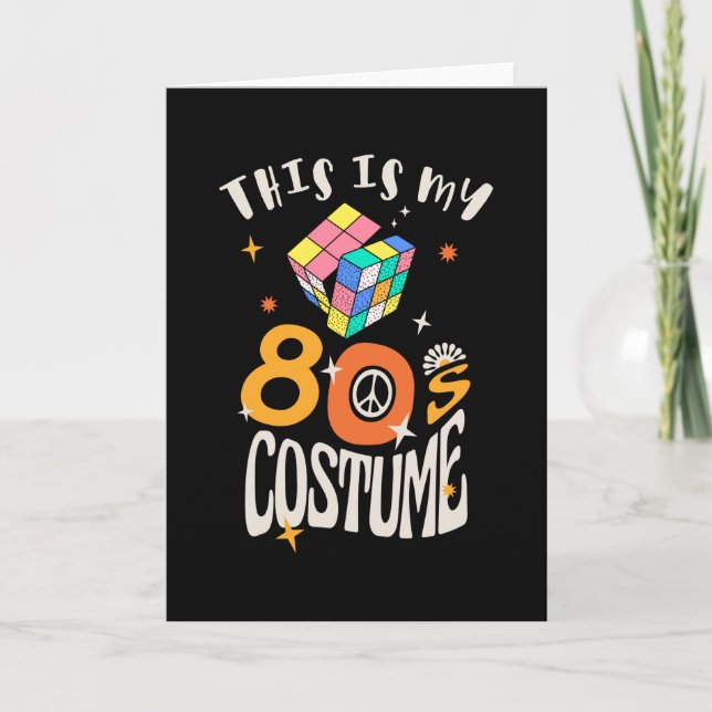 Carte Voici mon costume des années 80 (Devant)