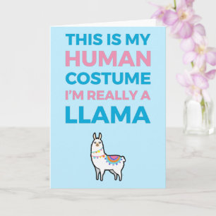 Carte Voici Mon Costume Humain - Llama Edition I