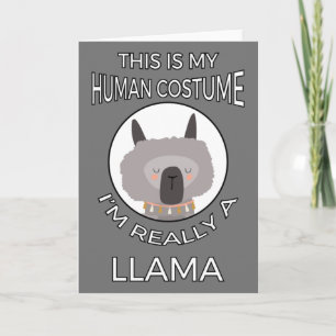 Carte Voici Mon Costume Humain - Llama Edition II