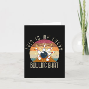 Carte Voici Mon Lucky Bowling Shirt Bowler Cadeau Retro 