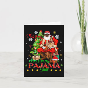 Carte Voici mon pyjama de Noël Noir Africain-Américain