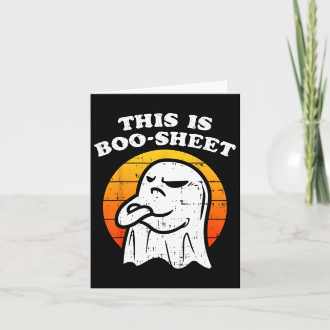 Carte Voici Un Boo-sheet Ghost Halloween Girls Boys (Devant)