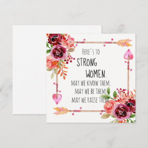 Carte Voici une citation de femmes fortes de Flèche trib