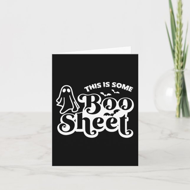 Carte Voici une feuille de livre Halloween Ghost Funny p (Devant)