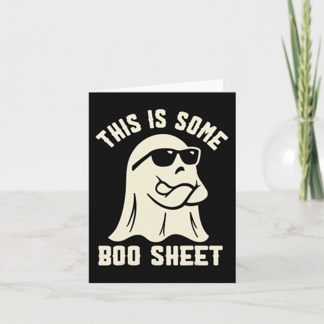 Carte Voici Une Petite Feuille De Boite Halloween Ghost  (Devant)