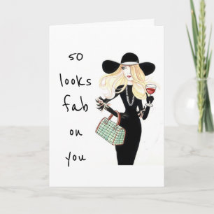 CARTE VOIE À SUIVRE FILLE..*50* ET FABULOUS LOOKS SUPER!