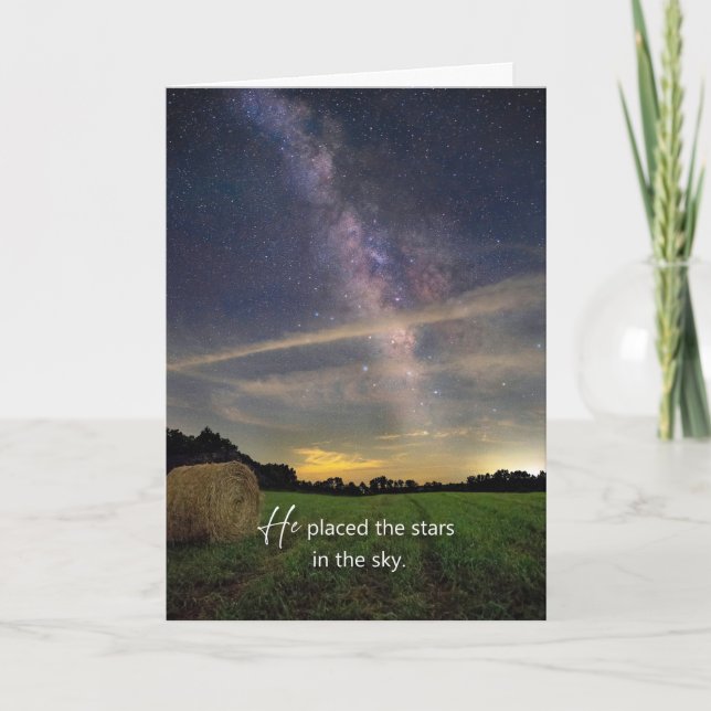 Carte Voie Lactée Avec Hay Bale Encouragement (Devant)