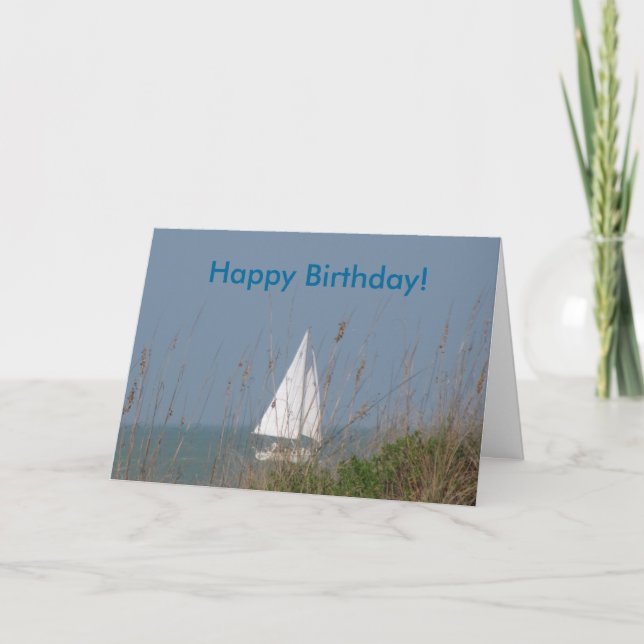 Carte Voilier - anniversaire de mer (Devant)