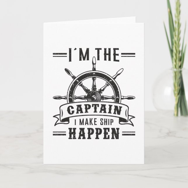 Carte Voilier Bateau Capitaine Voilier Drôle Idée cadeau (Devant)