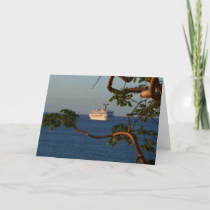 Carte Voilier vers le coucher du soleil I Vacances de cr