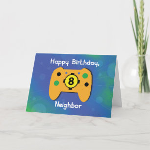 Carte Voisin Garçon 8 Ans Gamer Contrôleur