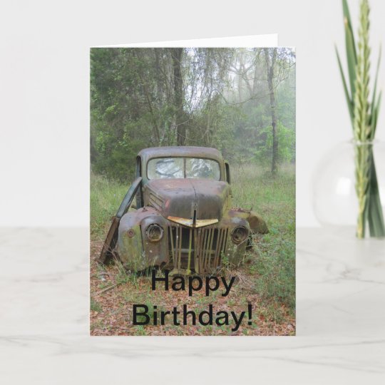 Carte Voiture Ancienne De Joyeux Anniversaire Zazzle Ch