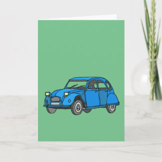 Carte Voiture bleue (2CV)