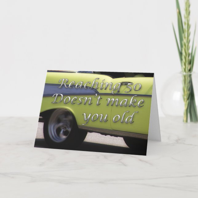Carte Voiture classique 50e anniversaire (Devant)