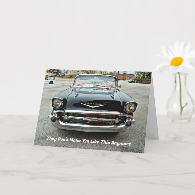 Carte Voiture Classique Cool Super Papa Fête des Pères (Petite plante)