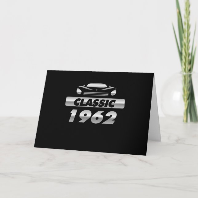 Carte Voiture Classique Vintage 1962 (Devant)