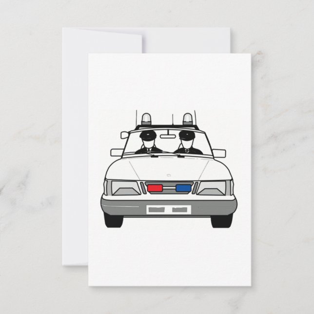 Carte Voiture de la police de dessin (Devant)