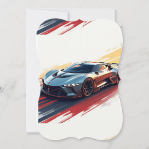 Carte Voiture de sport futuriste - Design élégant généré