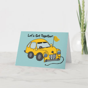 Carte Voiture électrique Anniversaire