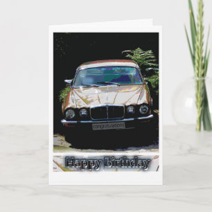 Carte Voiture Jaguar Anniversaire