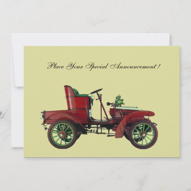 CARTE VOITURE RETRO, RESTAURATION AUTO (Devant)