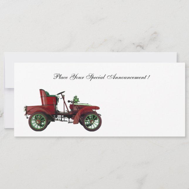 Carte VOITURE RETRO, RESTAURATION AUTOMATIQUE, blanc (Devant)