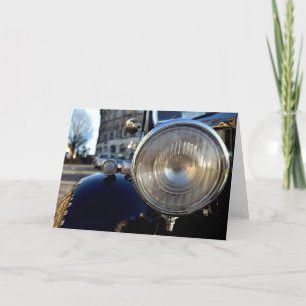 Carte Voiture Vintage Bleue