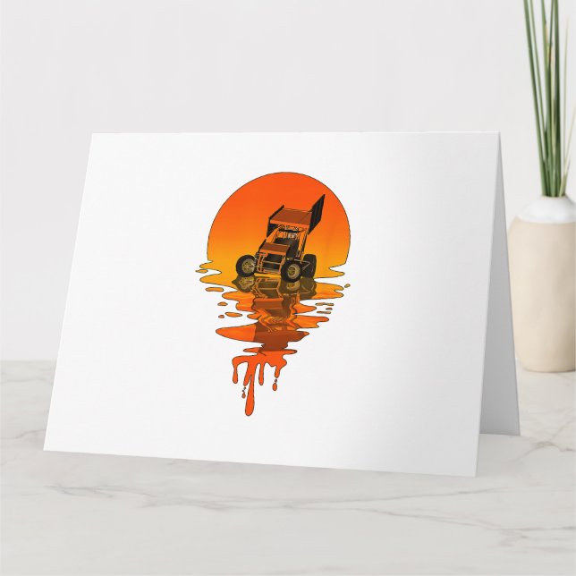 Carte Voiture vintage Retro Style Sprint (Devant)