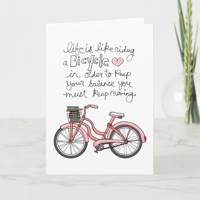 Carte vol25 vie c'est comme rouler à vélo (Devant)