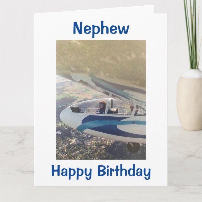 CARTE VOL HAUT ET SOUHAITS POUR L'ANNIVERSAIRE DE NEPHEW (Devant)