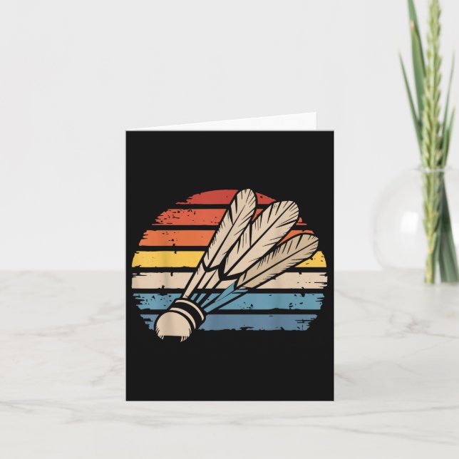 Carte Volant de Badminton Coucher de Soleil Distressé Dr (Devant)