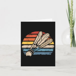 Carte Volant de Badminton Coucher de Soleil Distressé Dr