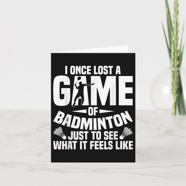 Carte Volant de badminton une fois perdu joueur de volan (Devant)