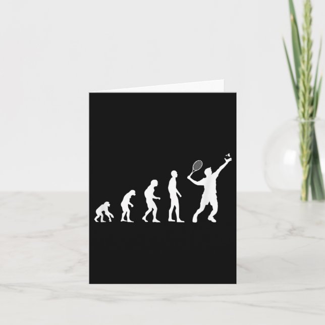 Carte Volant d'évolution de badminton drôle  (Devant)