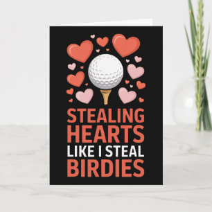 Carte Voler des cœurs - Golf mignon Steal Birdies Valent
