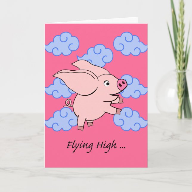 Carte Voler haut dans l'année du Nouvel An du porc (Devant)