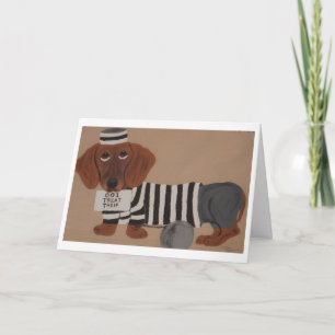 Carte Voleur de friandises basset allemand oiseau de pri