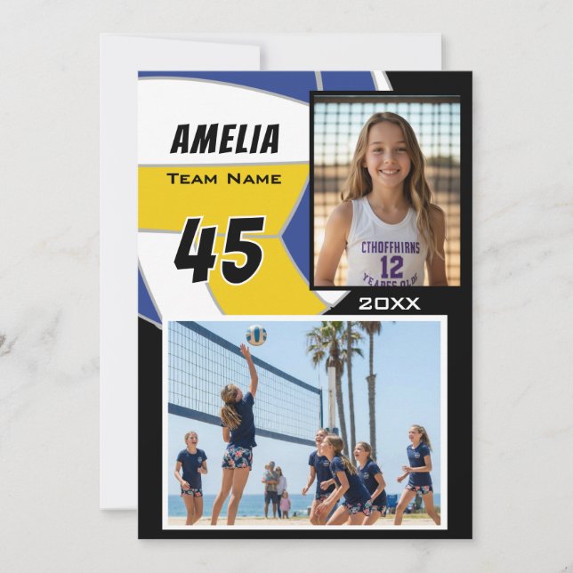 Carte Volleyball Player 2 Photo Memory Mate (Devant)